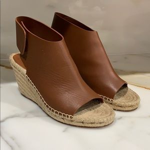CELINE Paris leather espadrilles wedges